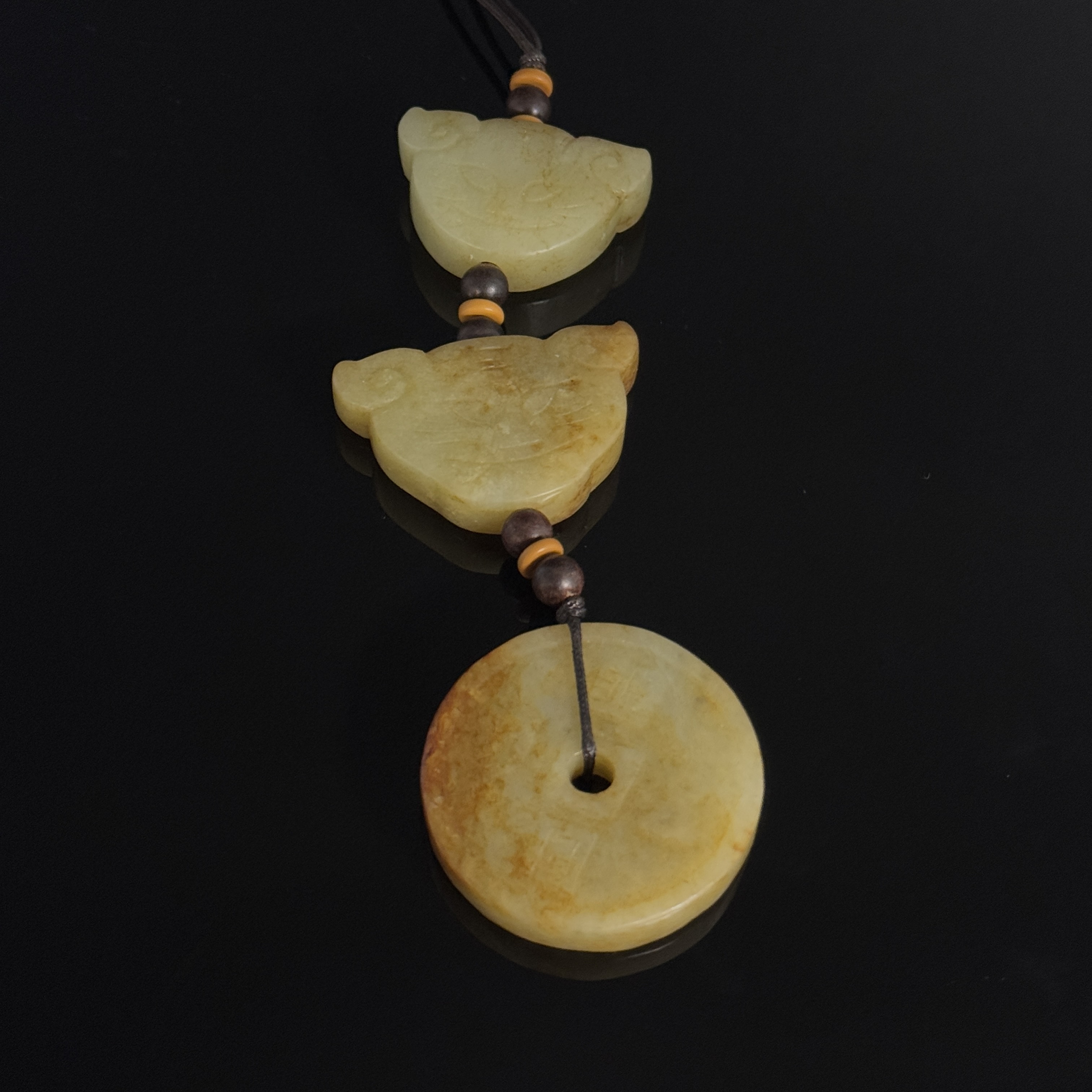 明代和田玉串饰/HY004277/金玉良缘/槐荫山房