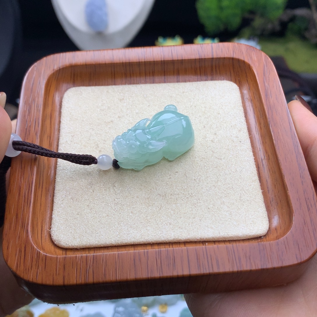 翡翠未镶嵌颈饰貔貅3