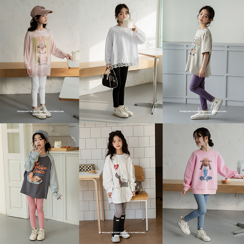 女童瑜伽裤修身弹力百搭多色打底裤E51G7010