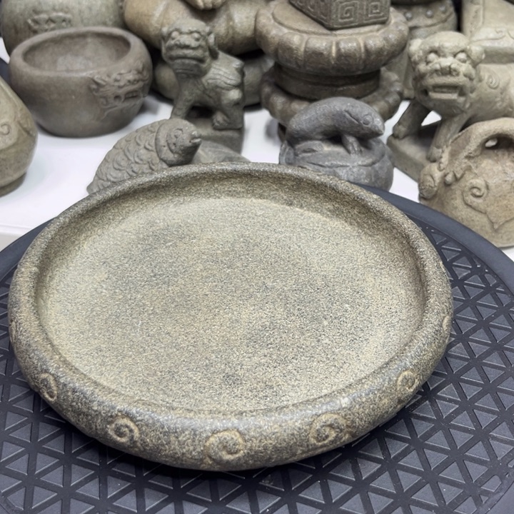 福建绿豆青笔洗摆件