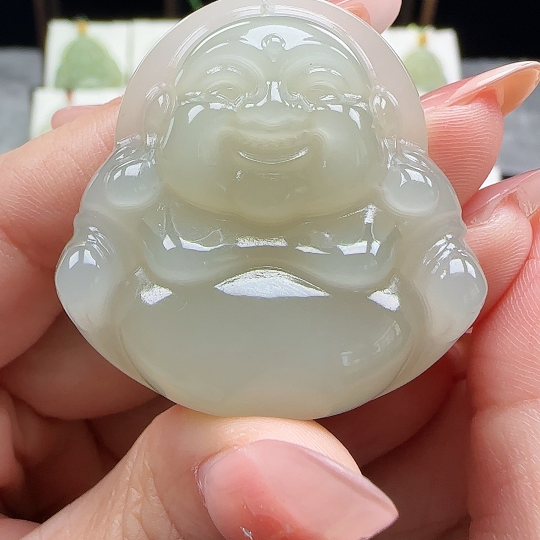 吊坠(赠链)足金镶嵌和田玉