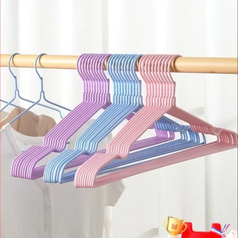 【福利品】10支颜色随机成人衣架防锈防爆晒衣架子无痕晾衣架家用