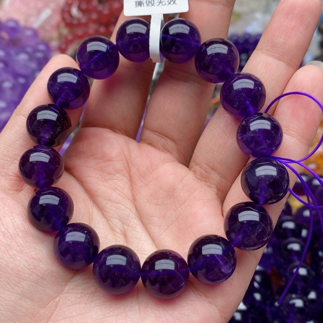 水晶手串未镶嵌?****?紫水晶52.6g