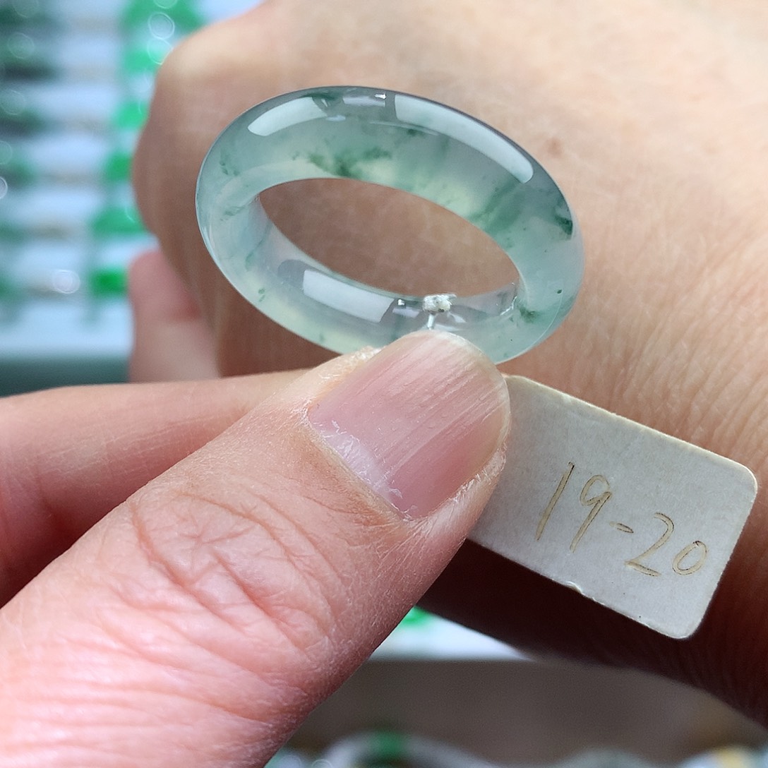 未镶嵌戒指翡翠19-20号