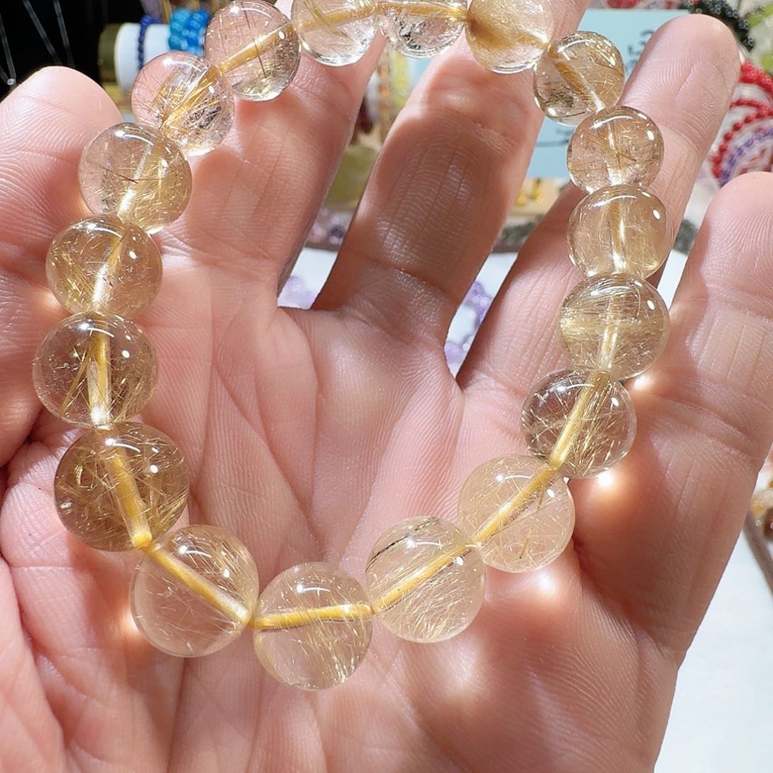 发晶手链未镶嵌金发晶