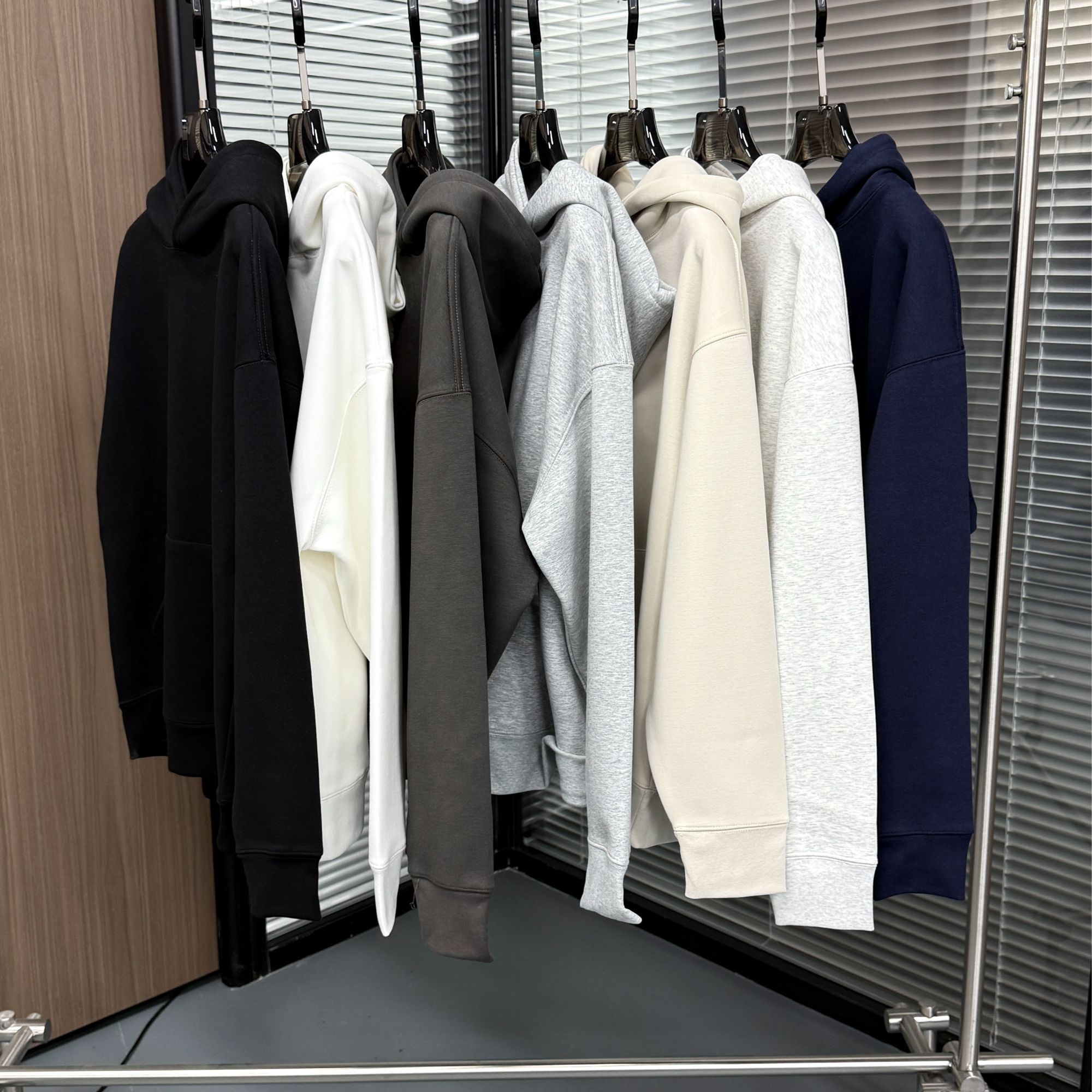 秋冬新款100%曼巴棉500克重重磅时尚百搭宽松连帽套头卫衣WY12