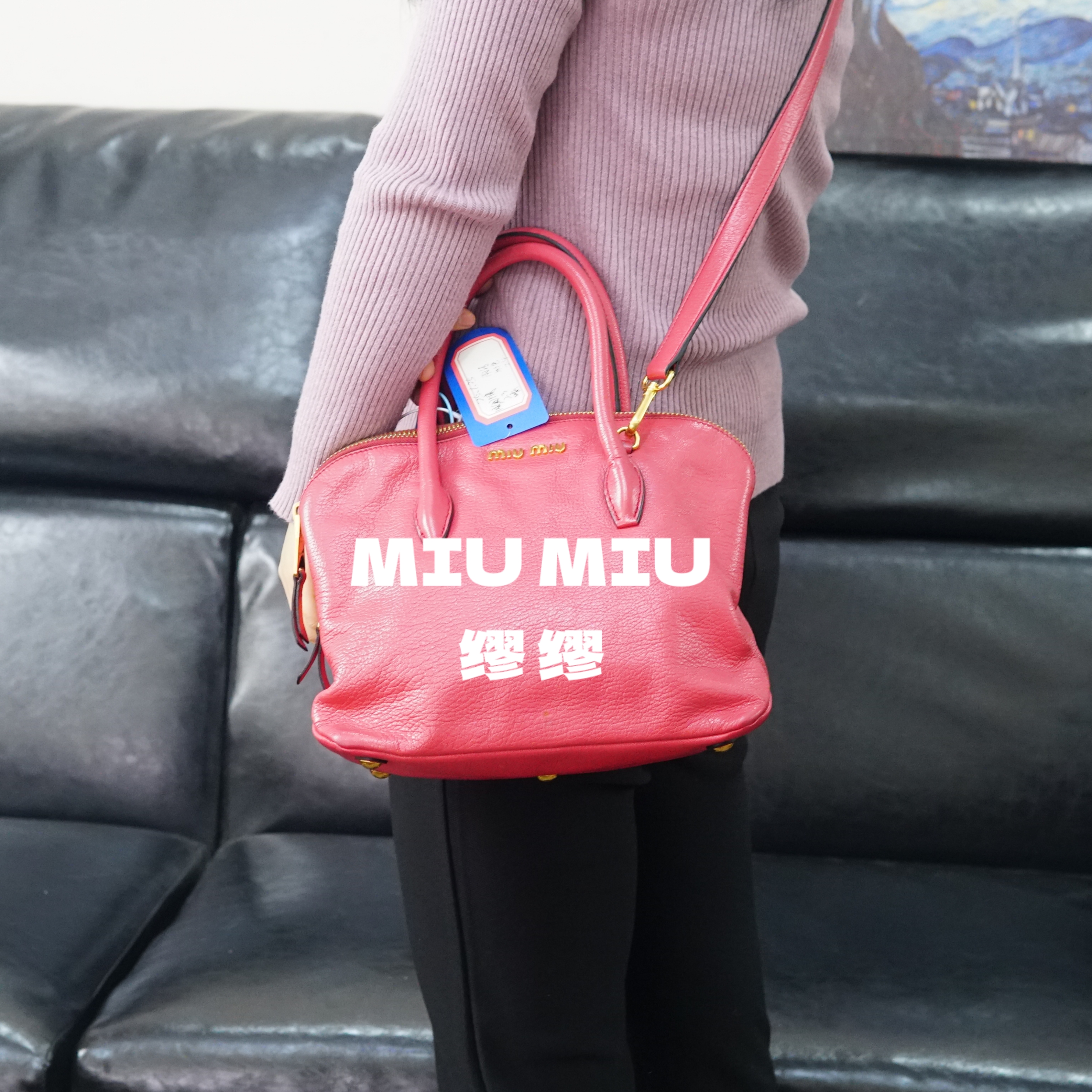 95新 MIU MIU/缪缪 miumiu/红色斜挎包/XB01623204/3204