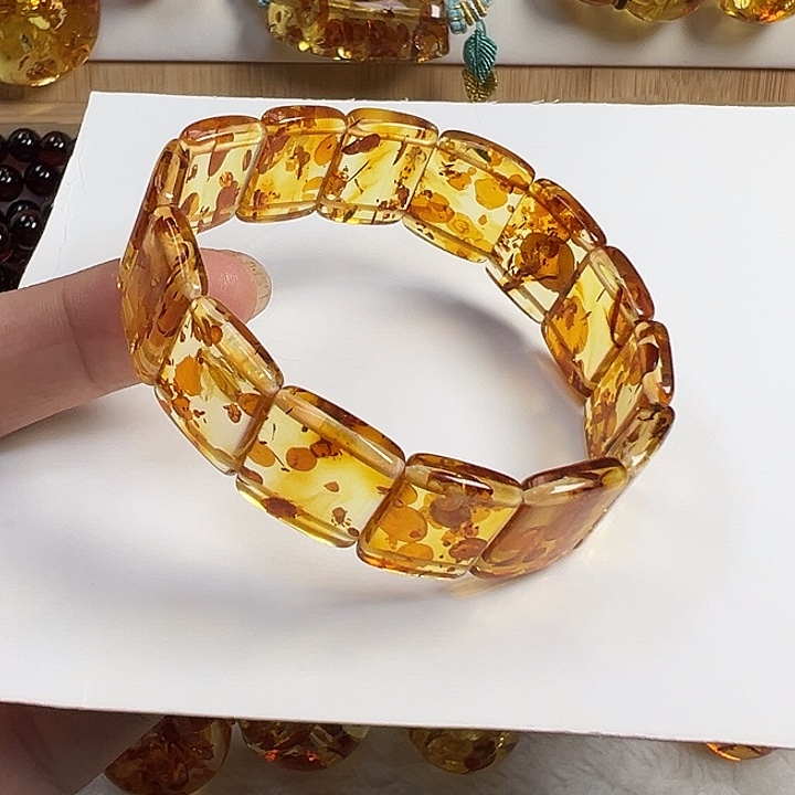 琥珀（花珀）未镶嵌项圈