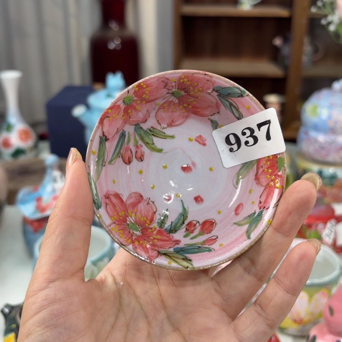 瓷片景德镇手绘高温釉下彩陶瓷茶具