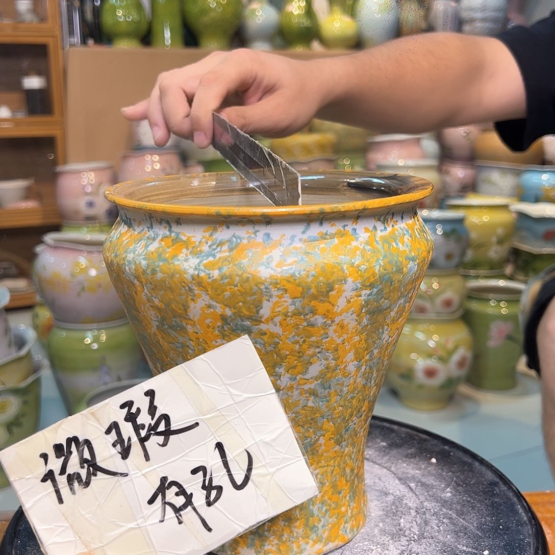 景德镇陶瓷花盆微瑕159