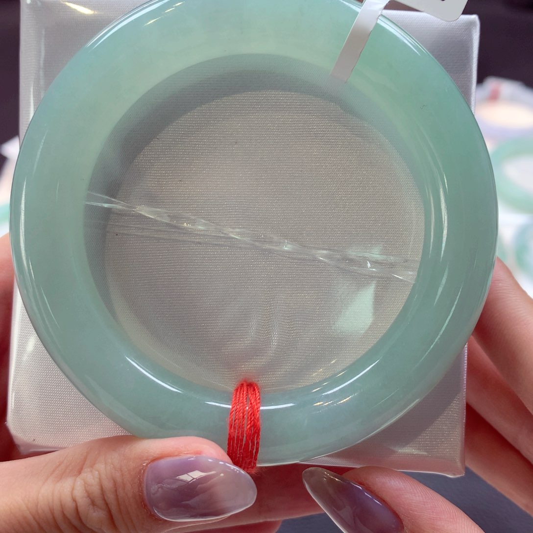 翡翠手镯未镶嵌圆条33（32号）超推荐超推荐