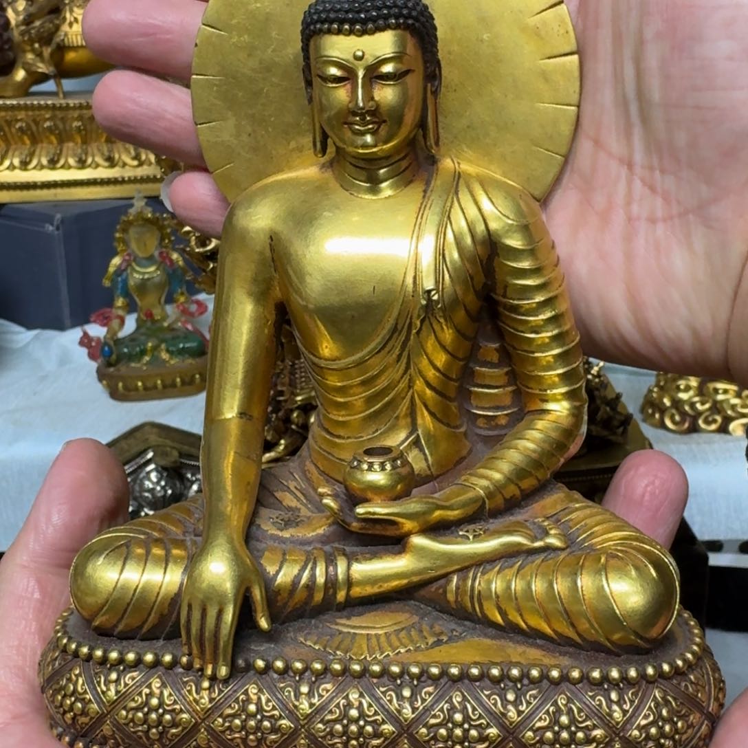 星**师京门圜铜鎏金四尊释迦金刚萨垛