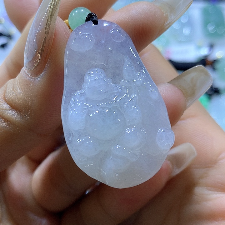 翡翠颈饰未镶嵌天然翡翠A货吊坠