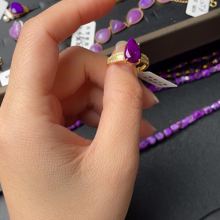 苏纪石（舒俱来）银S925镶嵌戒指