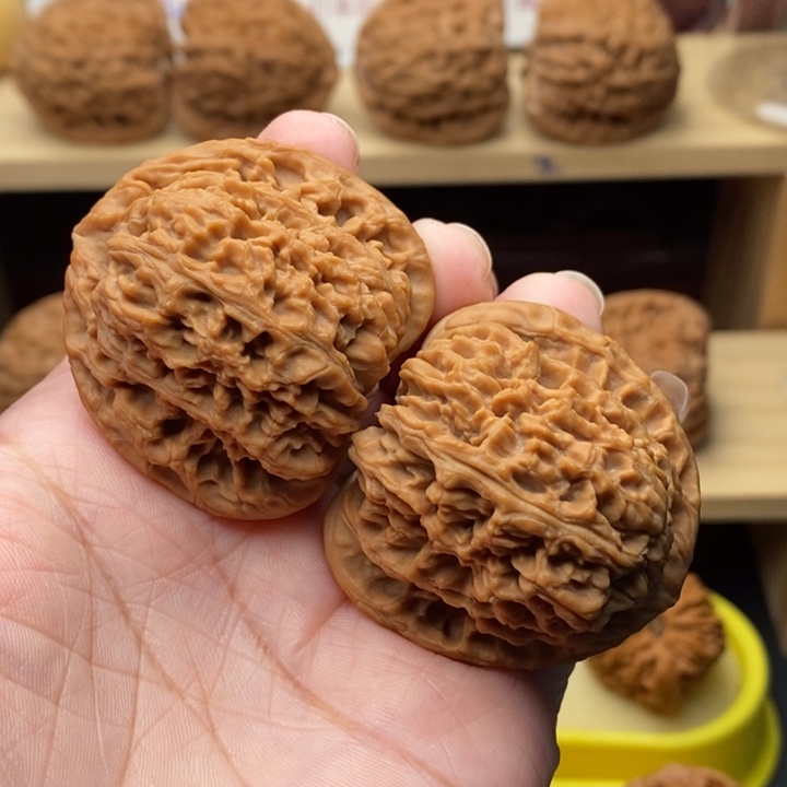 吊坠文玩核桃凉*开正三角团子42尺2130