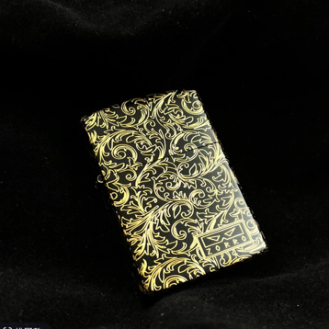 佐罗鎏金唐草花打火机（需自行配油）1079