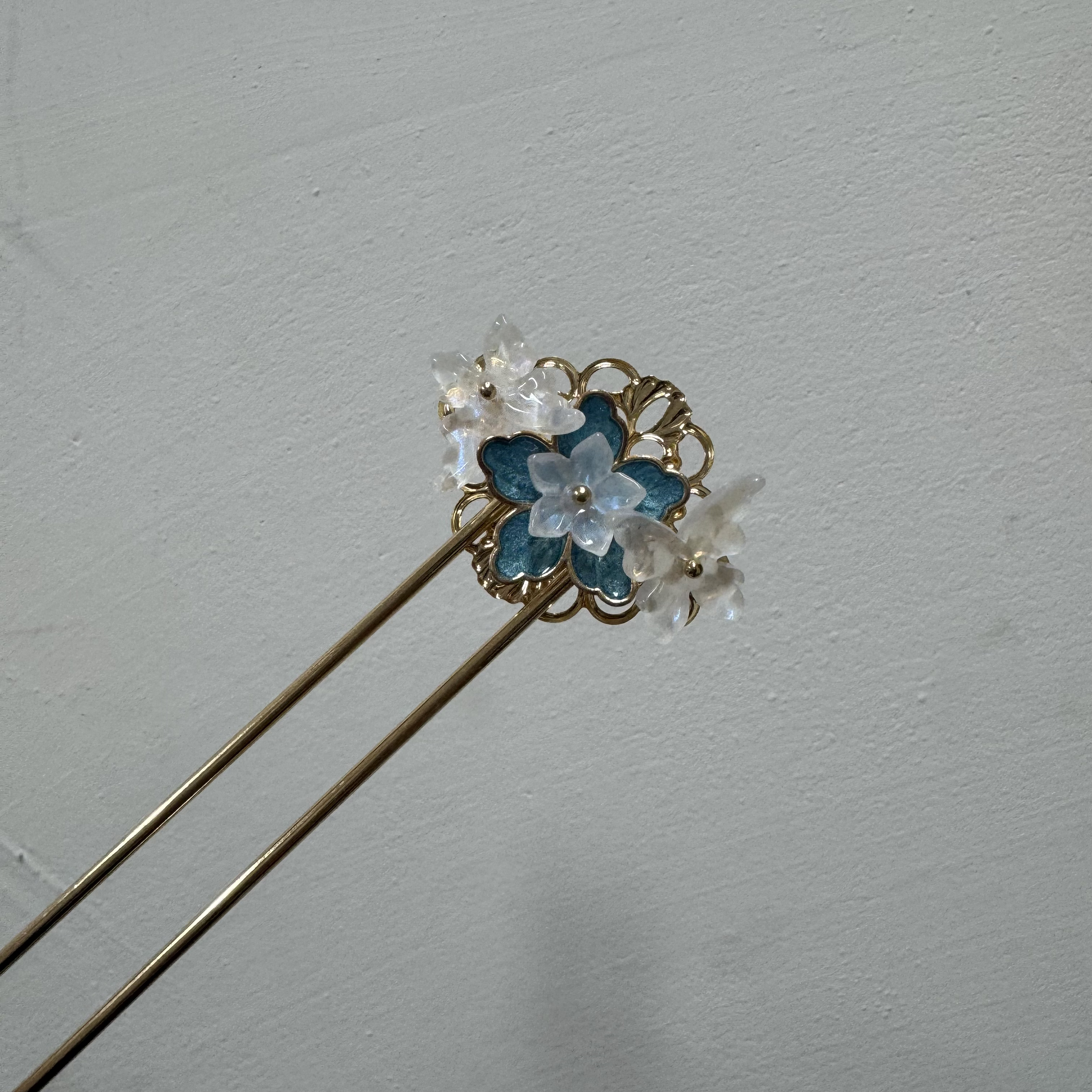 大麦吖古风发饰汉服绒花发簪 手工制作默认微瑕 均有色差 