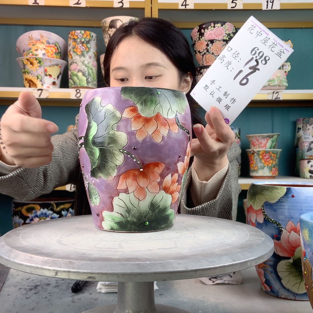 罐景德镇手工瑕疵698