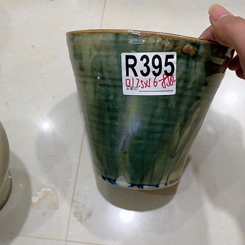 红陶景德镇手工艺品花盆-无孔