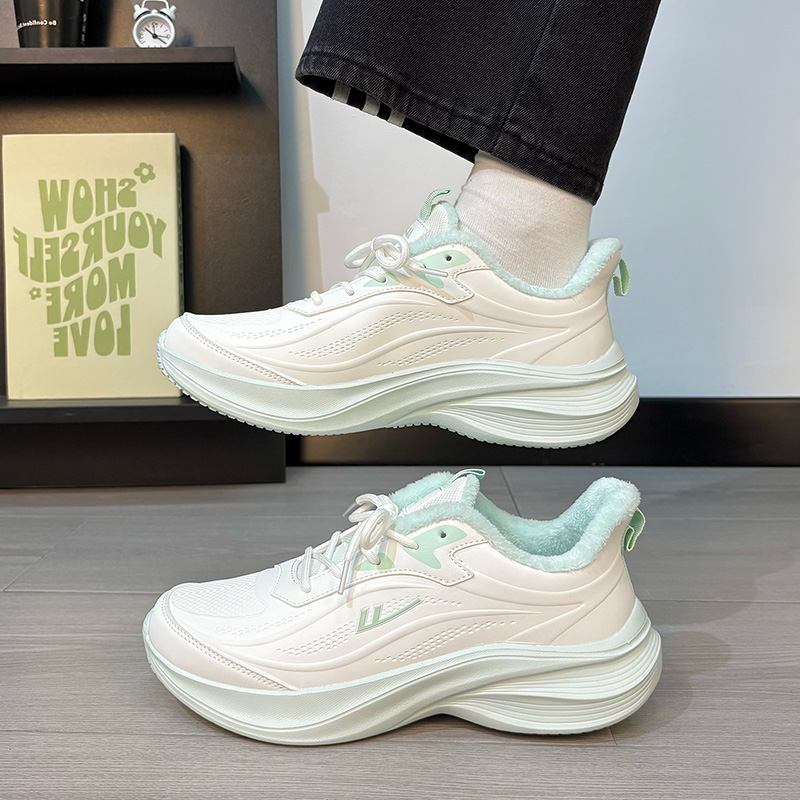 回力运动鞋男加绒加厚2025冬季新款百搭保暖厚底轻便情侣跑步鞋子商品图