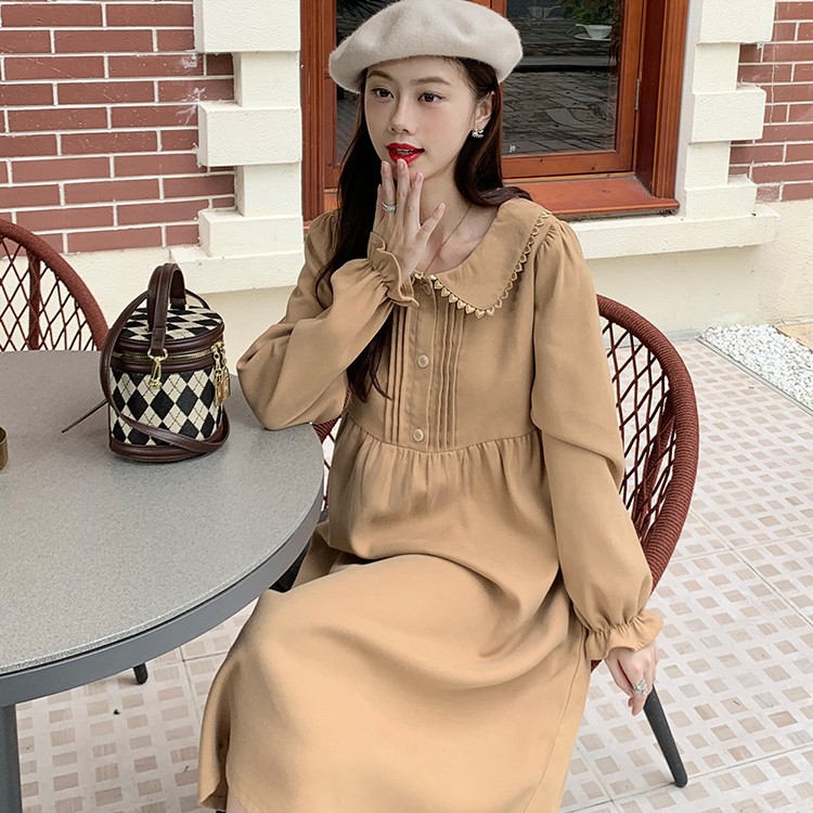 【实体店品质】孕妇秋季女高级感连衣裙大码a字版法式复古裙孕妇裙
