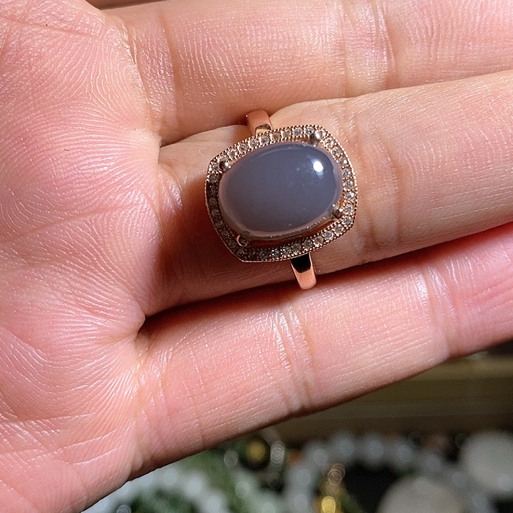 【闪购商品】银S925镶嵌戒指和田玉