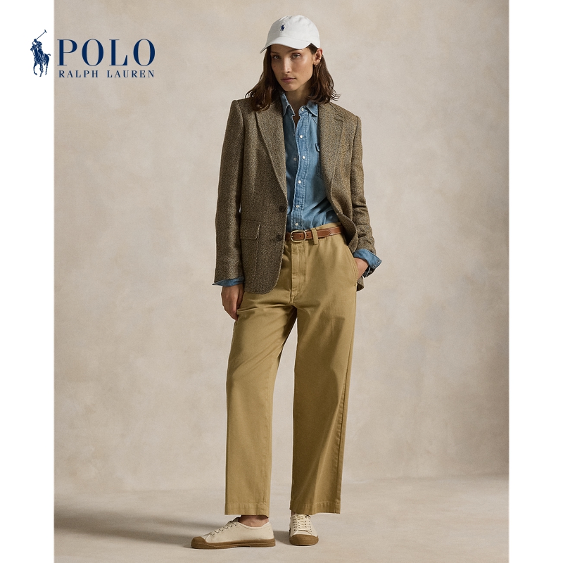 Ralph Lauren/拉夫劳伦女装 经典款棉质卡其布直筒裤RL26152