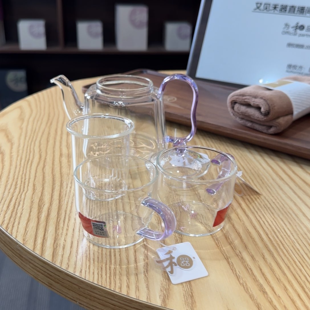 禾器锦瑞壶浅紫色➕清尚杯浅紫色