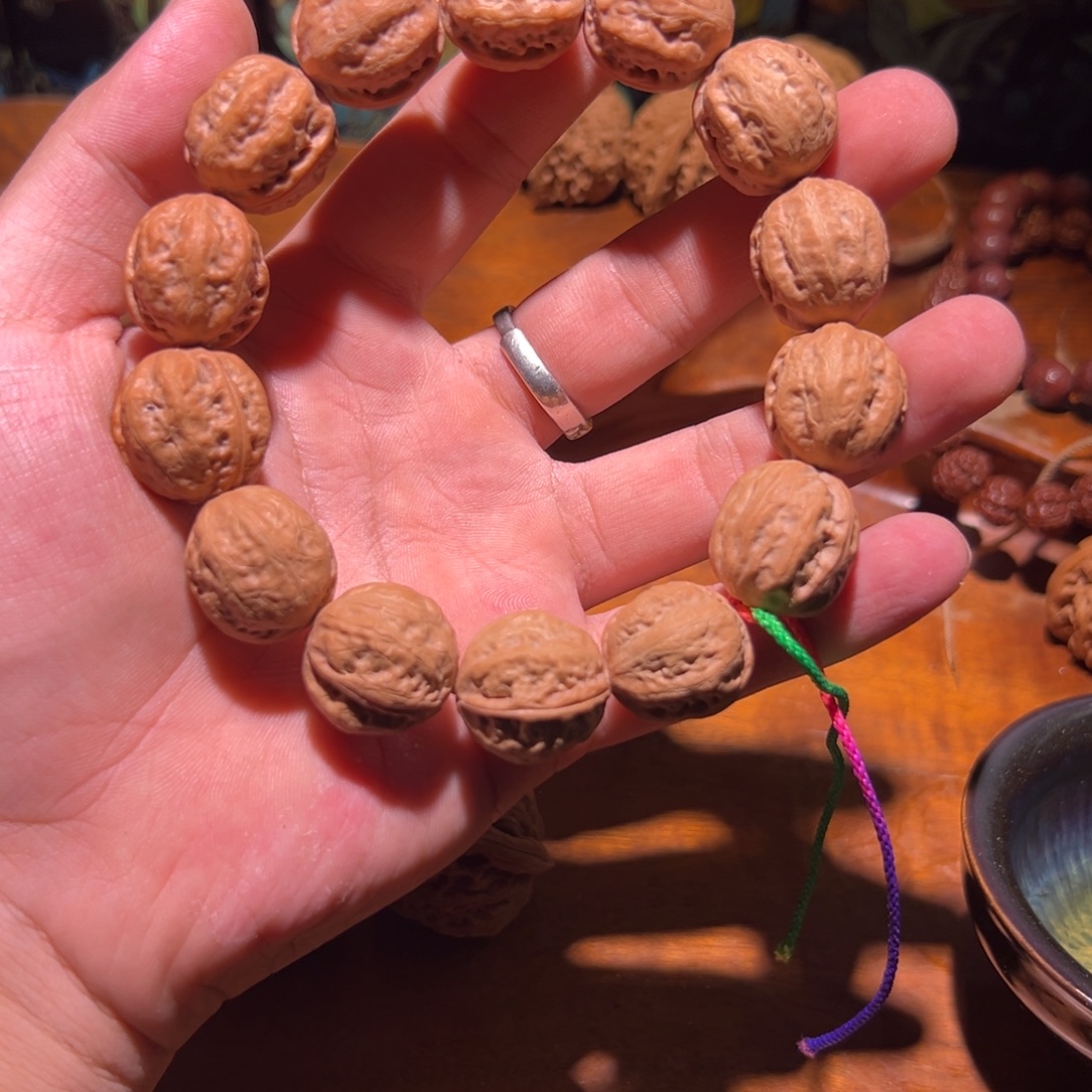 把件文玩核桃19龙脊背八棱，精品串