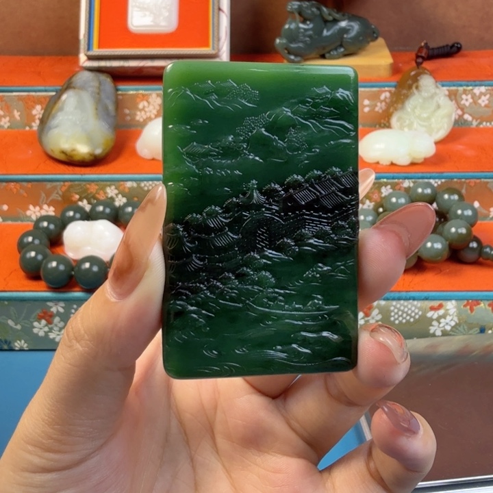 无***在和田玉未镶嵌吊坠(不含链)