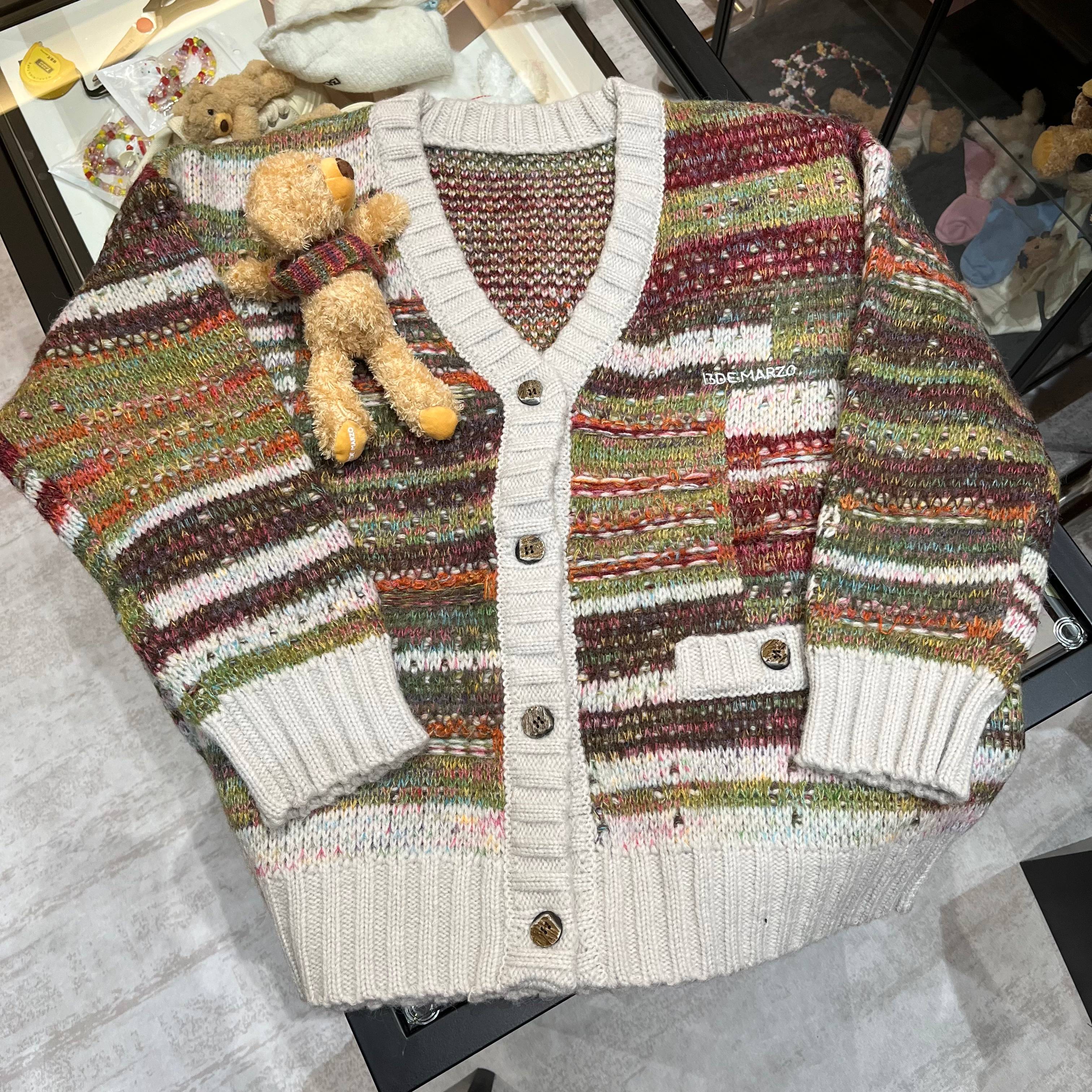 COCO AMAZING（088）长袖针织开衫毛衣外套公仔装饰 4N112WT227