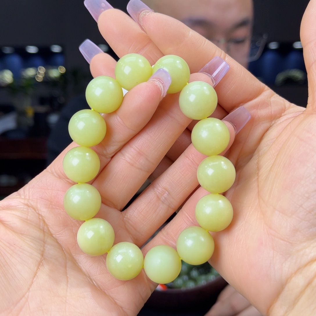 未镶嵌手串和田玉天然和田玉新疆若羌黄口料16