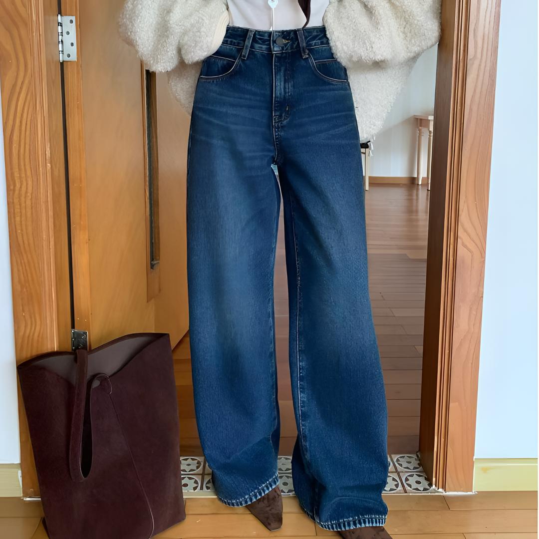 时尚感显瘦高腰女装牛仔裤