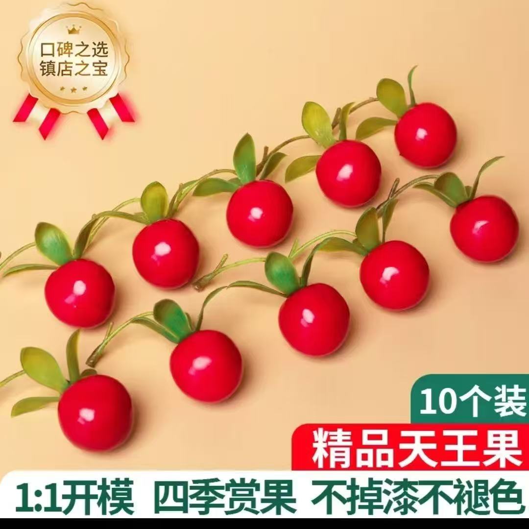 老鸭柿金弹子天王仿真果10个装