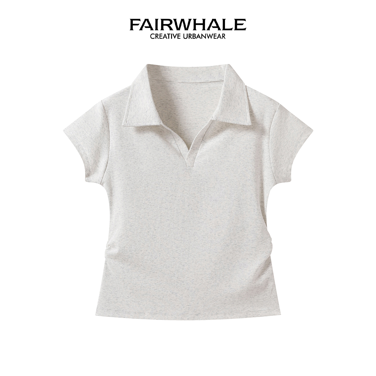 马克华菲女装百搭polo领舒适短袖随性简约大气T恤 F52001A080