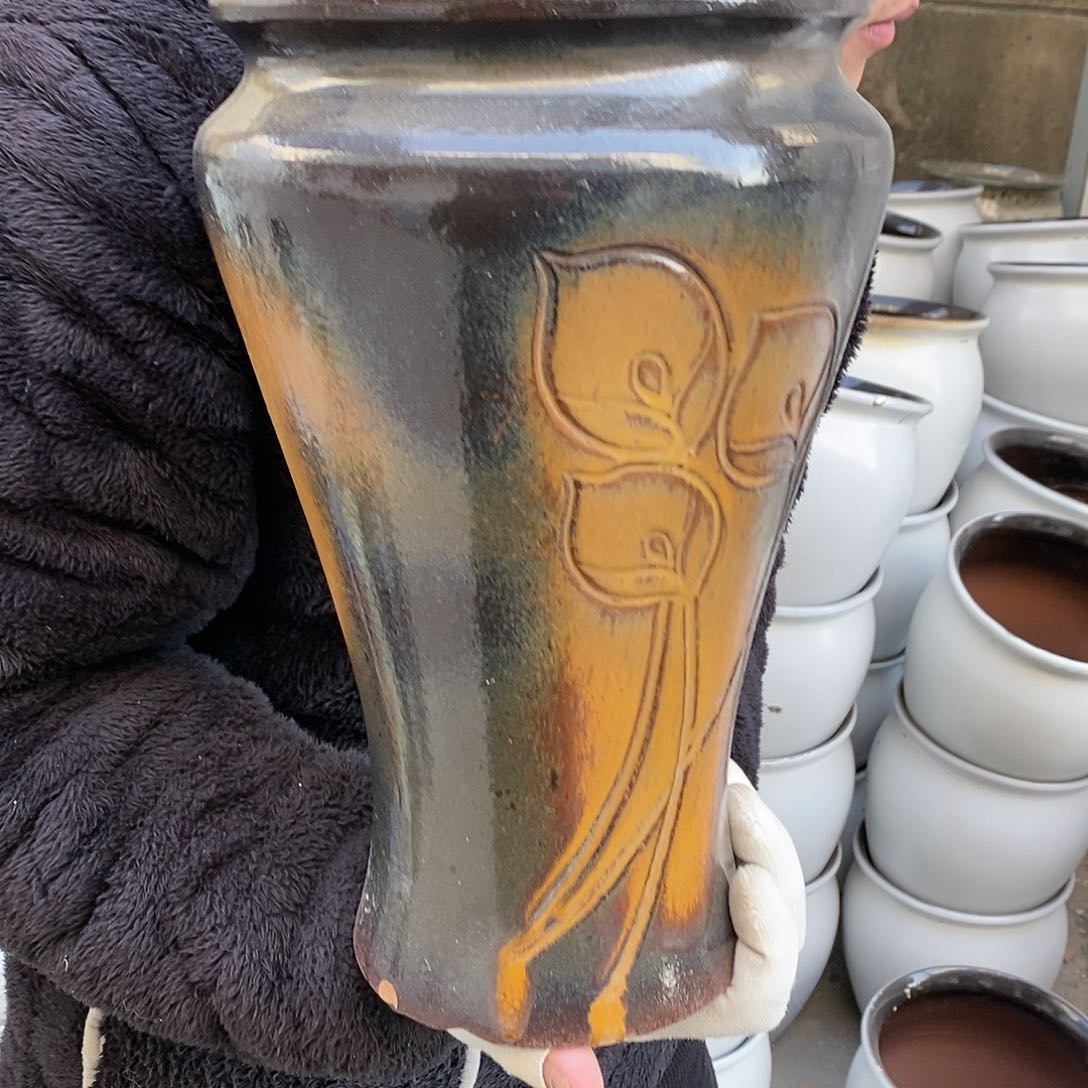 紫砂花盆瑕疵口18高30