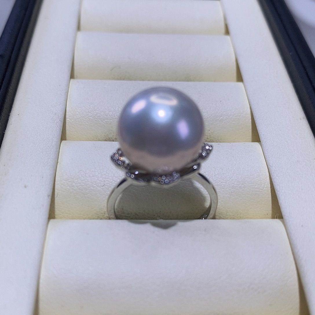 淡水珍珠戒指合金