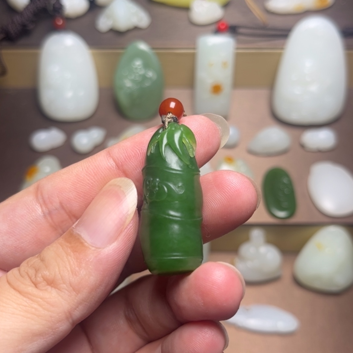 【闪购商品】未镶嵌和田玉（白玉）车挂