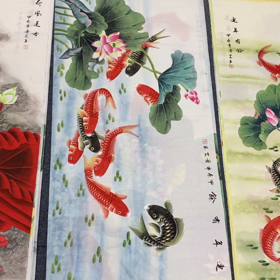 国画尺寸140✖️70四尺工笔手绘国画