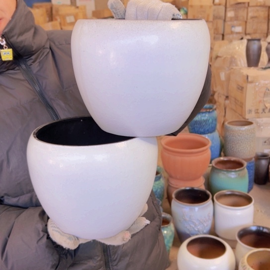 紫砂花盆高18口18————-