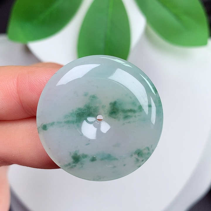 颈饰未镶嵌翡翠平安扣 29.9x5.1mm