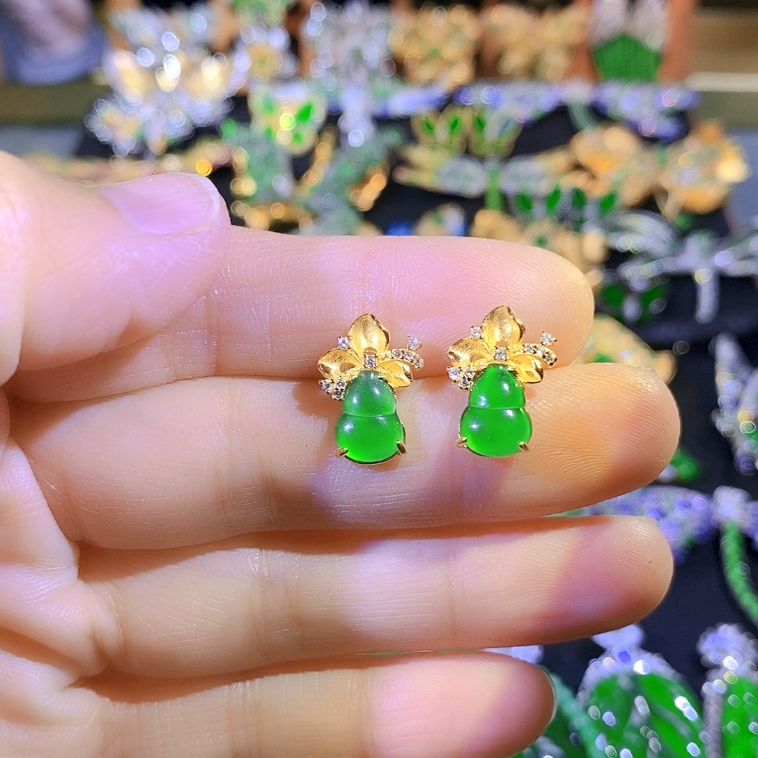 吊坠(不含链)银S925镶嵌翡翠