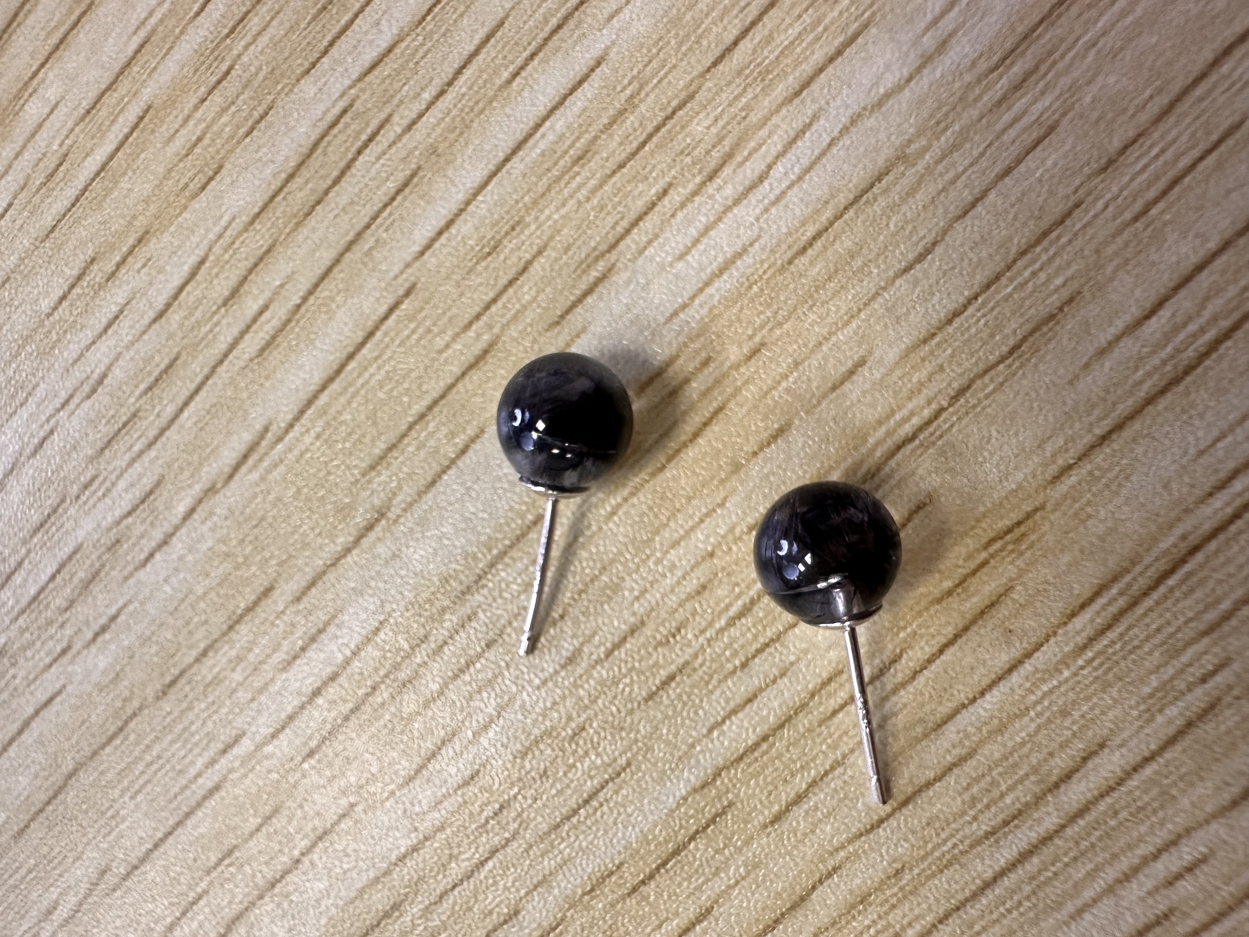 晶匠黑银钛耳钉 编号H-JP56149