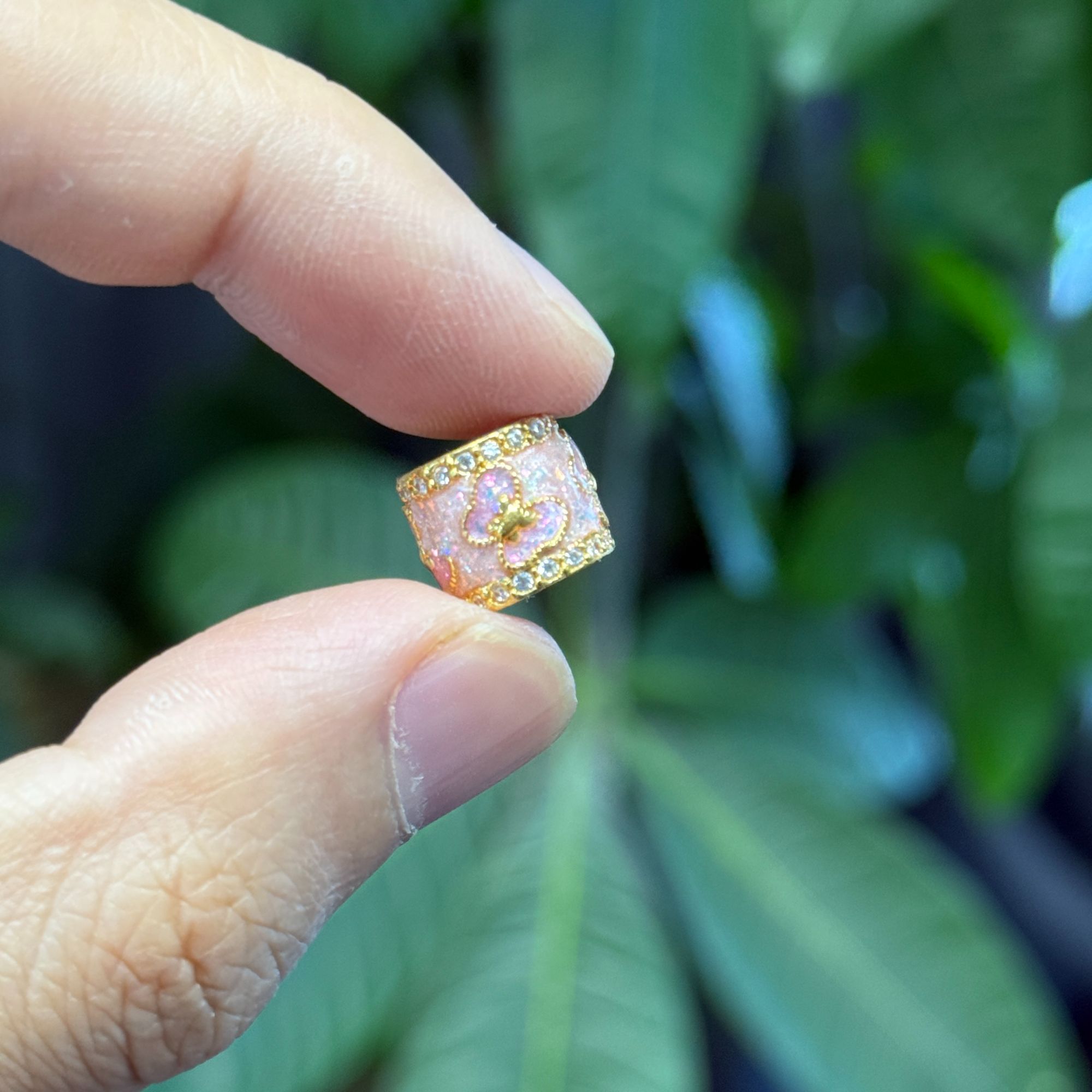 足金999粉蝴蝶中穿配件