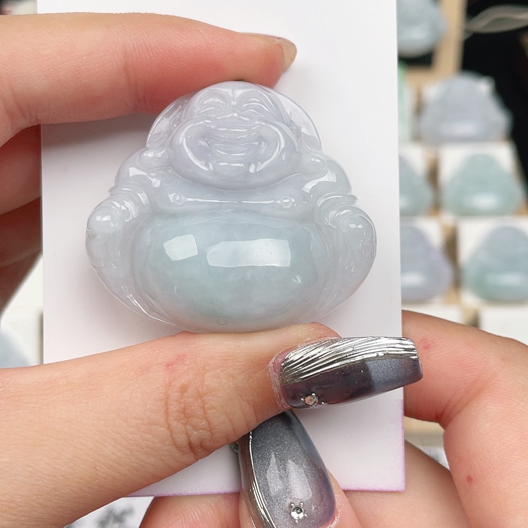 翡翠未镶嵌颈饰佛公