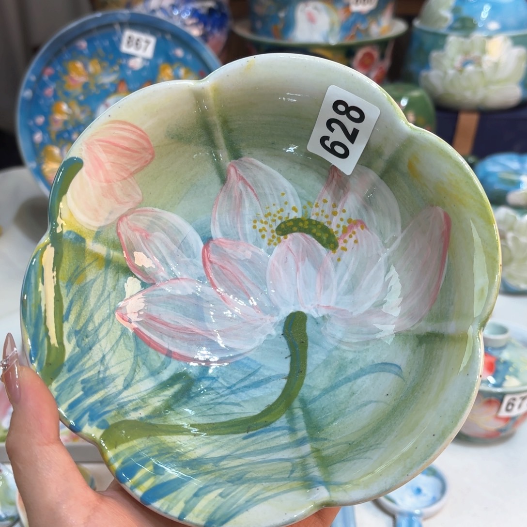 景德镇手绘高温釉下彩陶瓷茶具