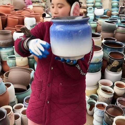 口21高22瑕疵盆子 