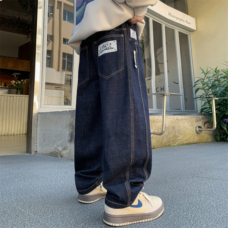 儿童装男童裤子秋装2025新款中大童春秋款男孩直筒牛仔裤秋季长裤