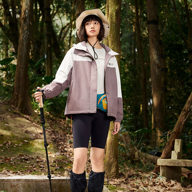 乔丹女性梭织厚外套2025年秋季户外可拆卸帽外套QDFFD2251512