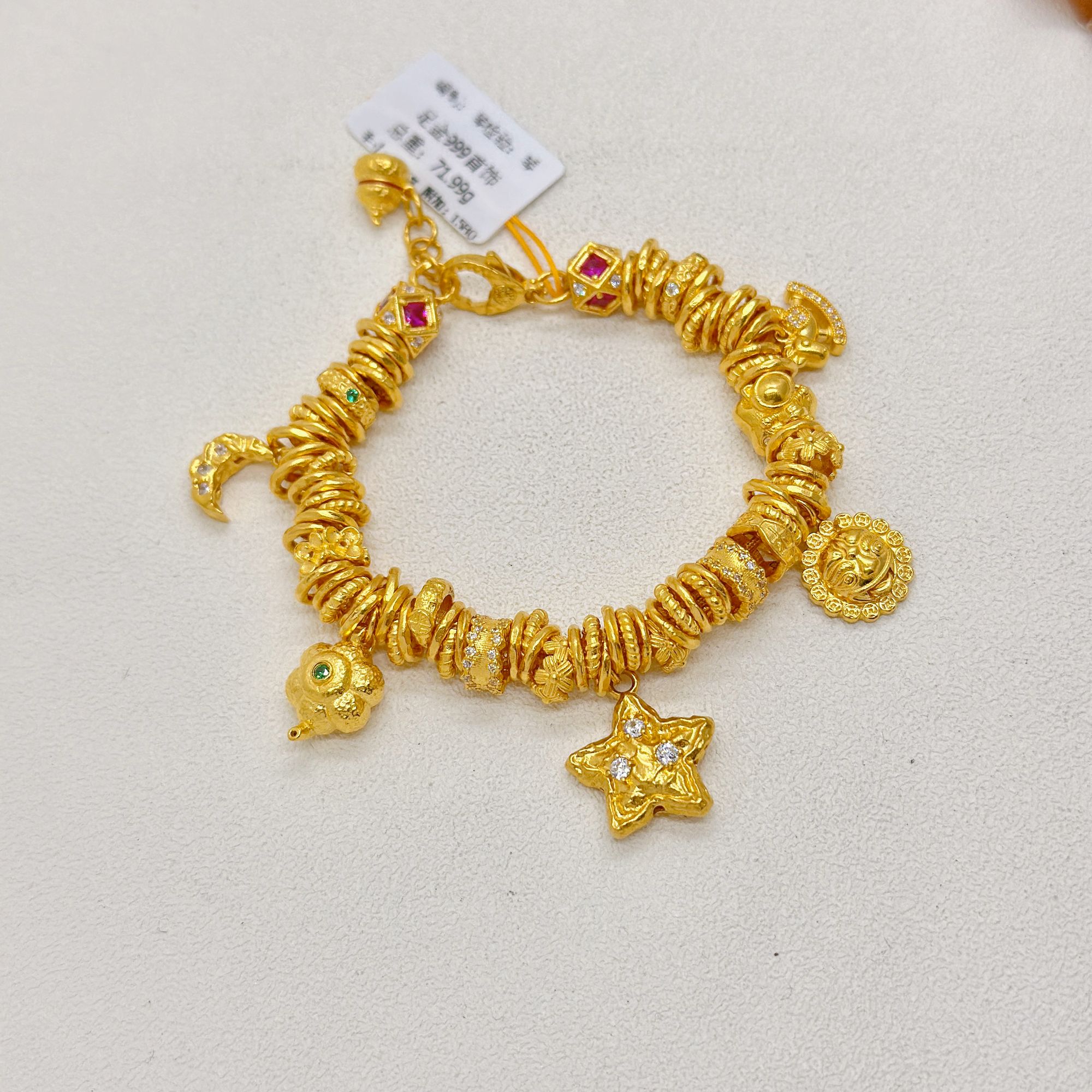 足金999饰品卡7 手链71.99g 长14.5cm
